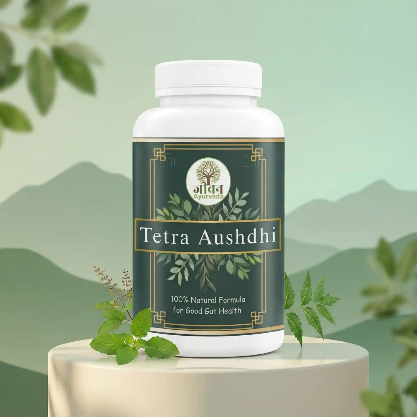 Tetra Aushdhi Powder - 100% Natural Ayurvedic Supplement for Gut Health, Digestion & Detox